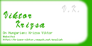 viktor krizsa business card
